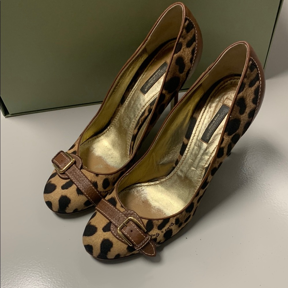 Dolce & Ganna Brown Leopard Print High Heeled Pumps